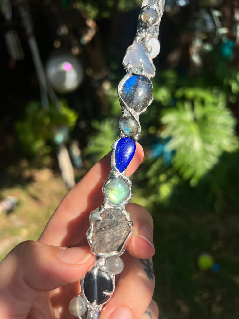 Throat chakra Reiki Energy crystal wand