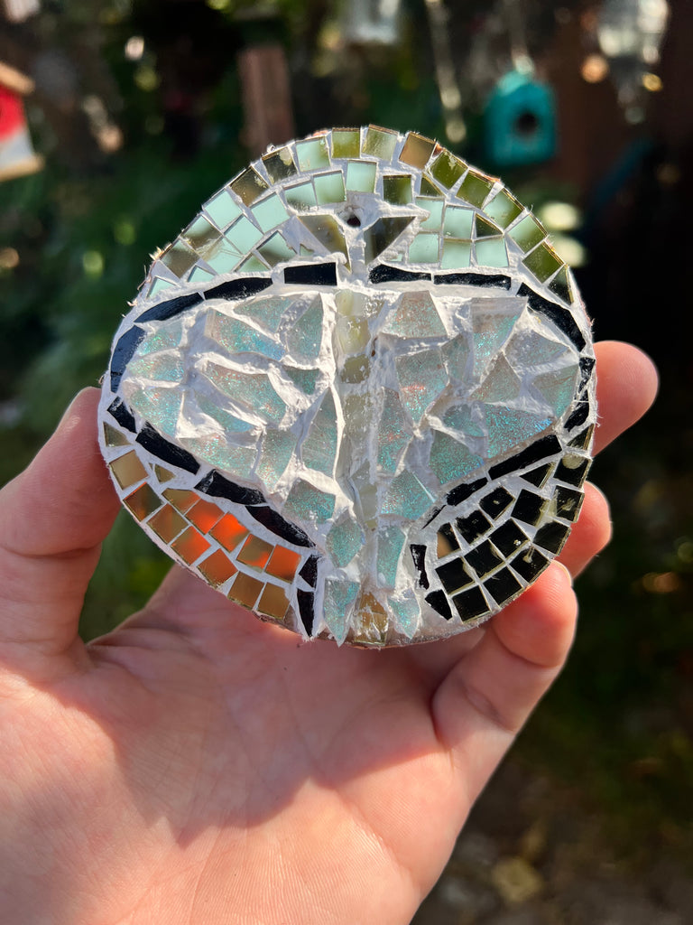 Handmade Dichroic Glass Luna Moth Ornament