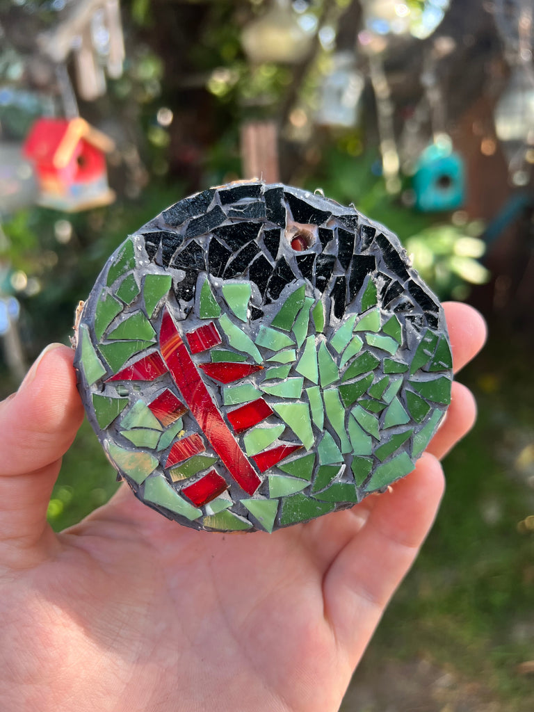 Frankensteins creature glass mosaic ornament