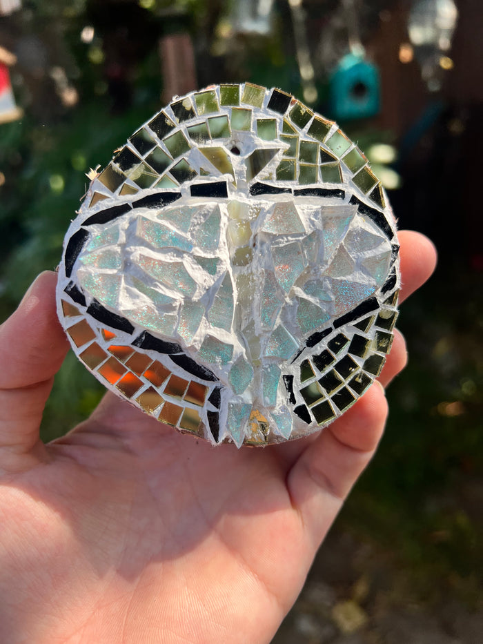 Handmade Dichroic Glass Luna Moth Ornament