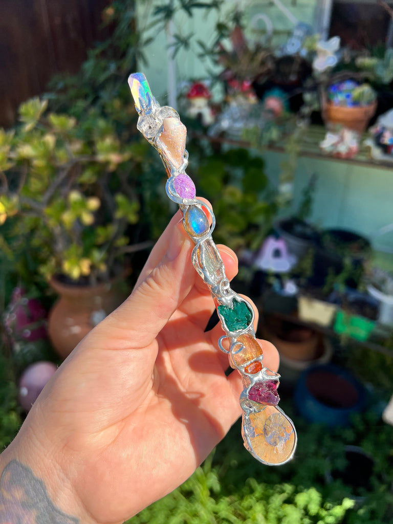 Rainbow Reiki Crystal wand no.1